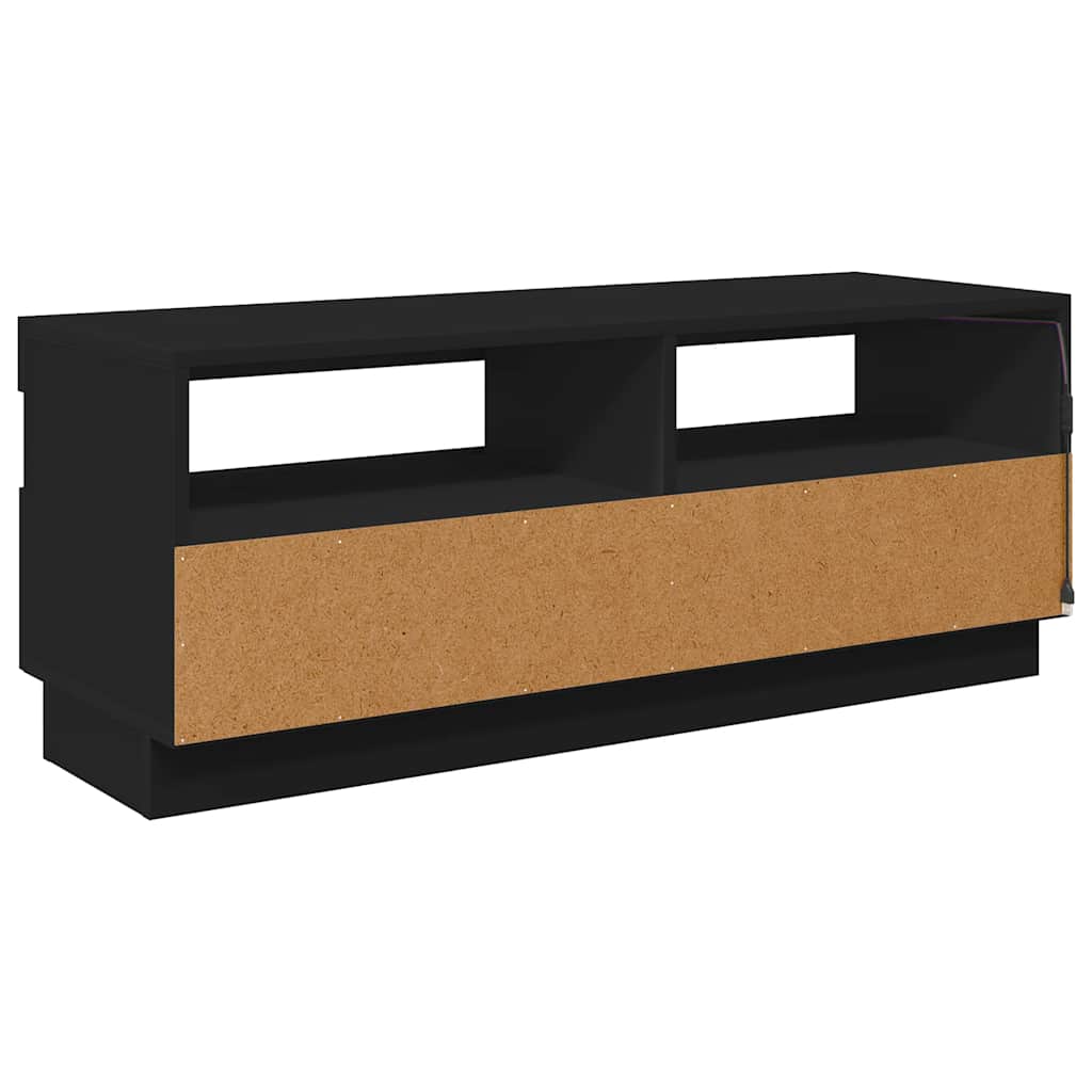 804455 vidaXL TV Cabinet with LED Lights Black 100x35x40 cm