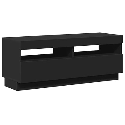 804455 vidaXL TV Cabinet with LED Lights Black 100x35x40 cm