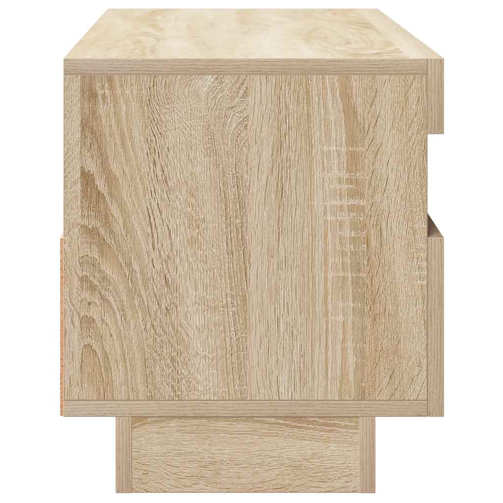 804457 vidaXL TV Cabinet with LED Lights Sonoma Oak 100x35x40 cm