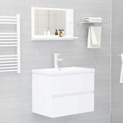 vidaXL Bathroom Mirror White 60x10.5x37 cm Engineered Wood
