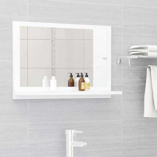 vidaXL Bathroom Mirror White 60x10.5x37 cm Engineered Wood
