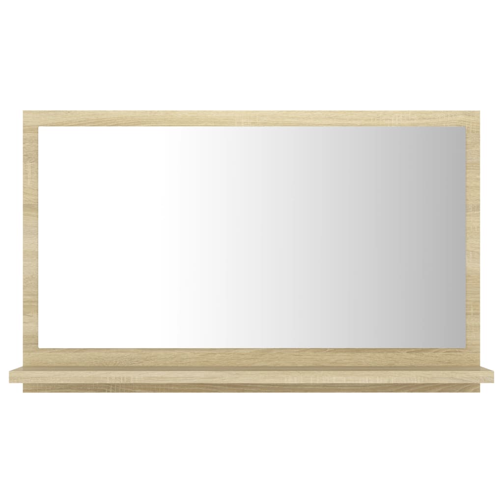 vidaXL Bathroom Mirror Sonoma Oak 60x10.5x37 cm Engineered Wood