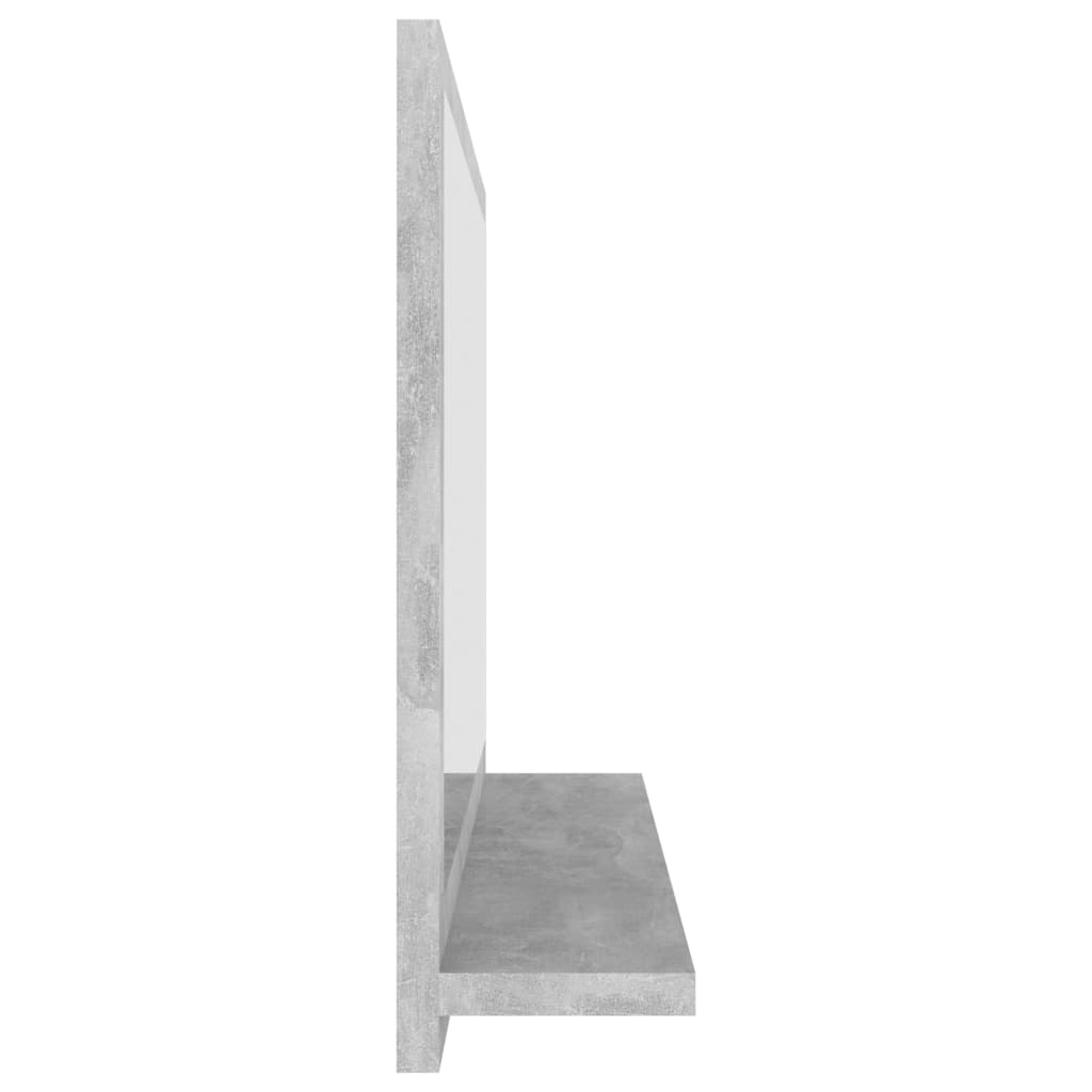 vidaXL Bathroom Mirror Concrete Grey 60x10.5x37 cm Engineered Wood
