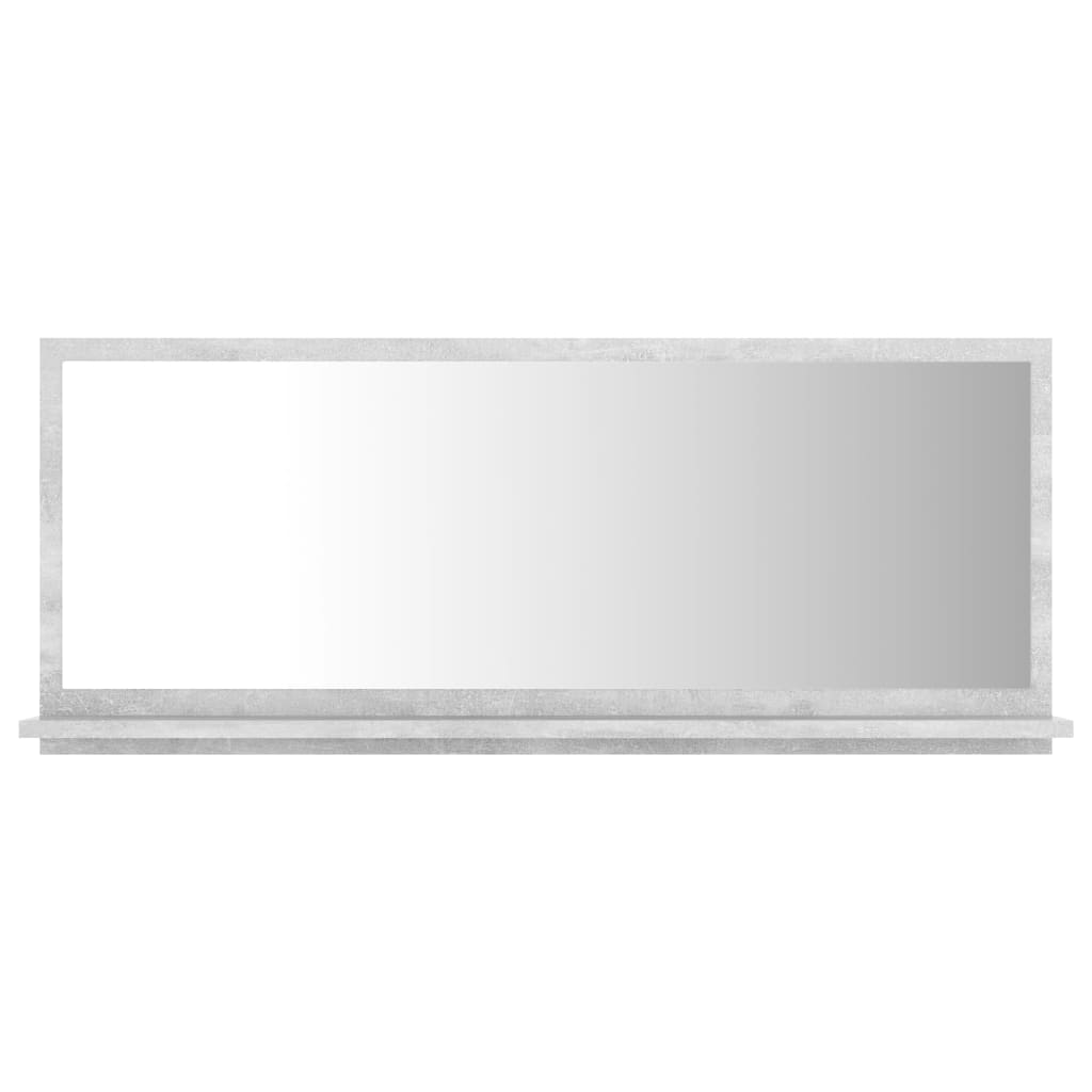 vidaXL Mirror | Concrete grey | Engineered wood, acrylic | Large