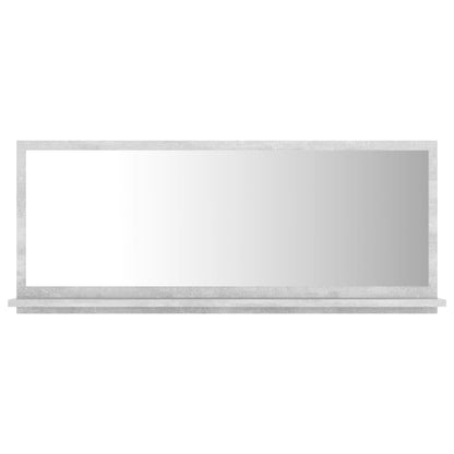 vidaXL Mirror | Concrete grey | Engineered wood, acrylic | Large
