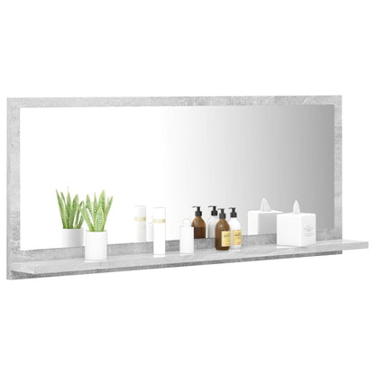 vidaXL Mirror | Concrete grey | Engineered wood, acrylic | Large