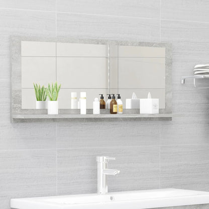 vidaXL Mirror | Concrete grey | Engineered wood, acrylic | Large