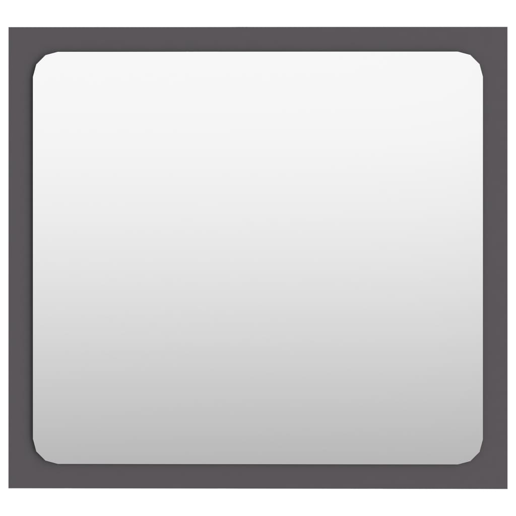 vidaXL Bathroom Mirror Grey 40x1.5x37 cm Engineered Wood