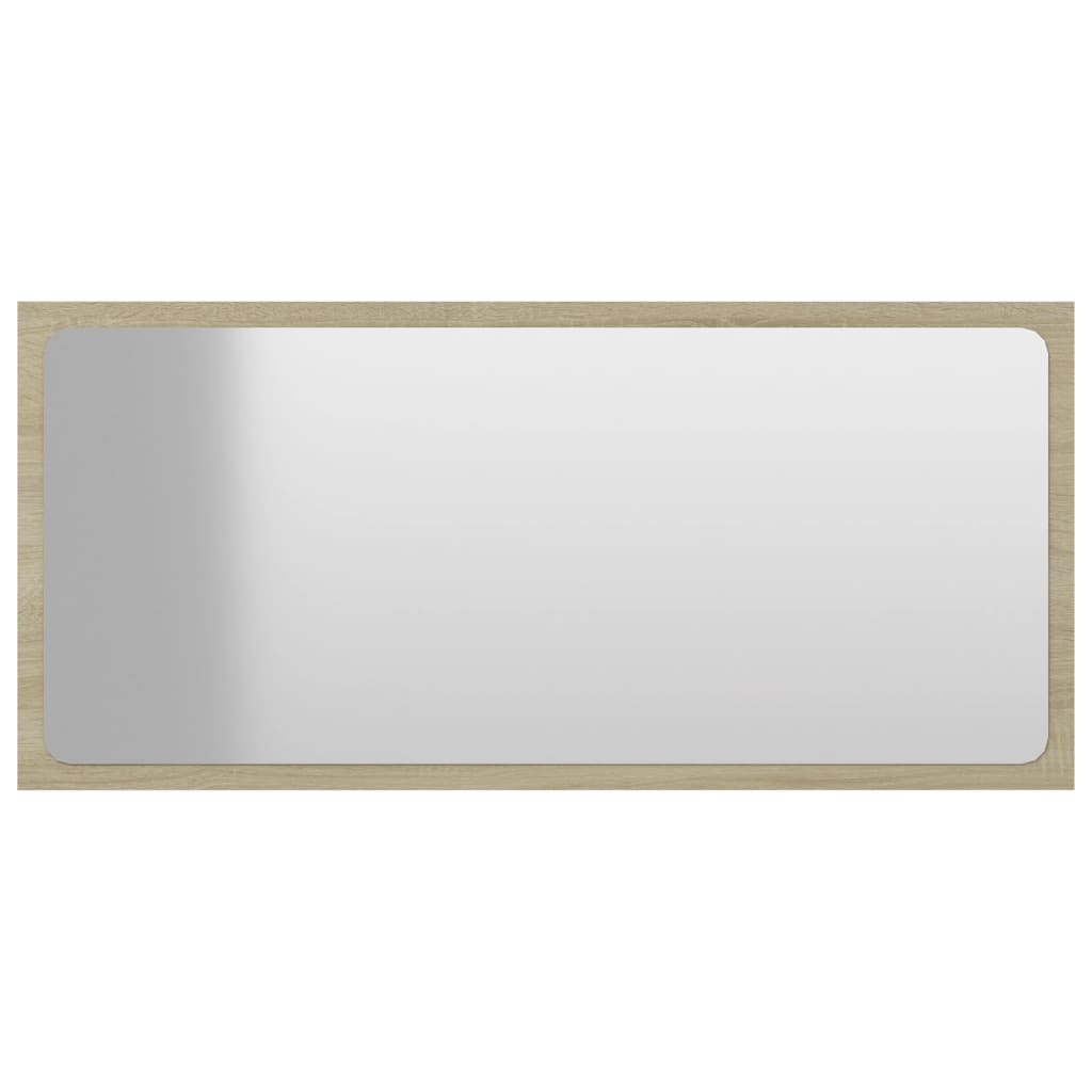 vidaXL Bathroom Mirror Sonoma Oak 80x1.5x37 cm Engineered Wood