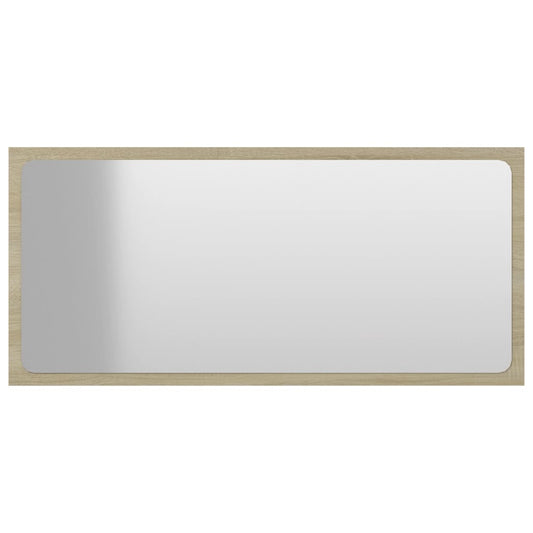 vidaXL Bathroom Mirror Sonoma Oak 80x1.5x37 cm Engineered Wood