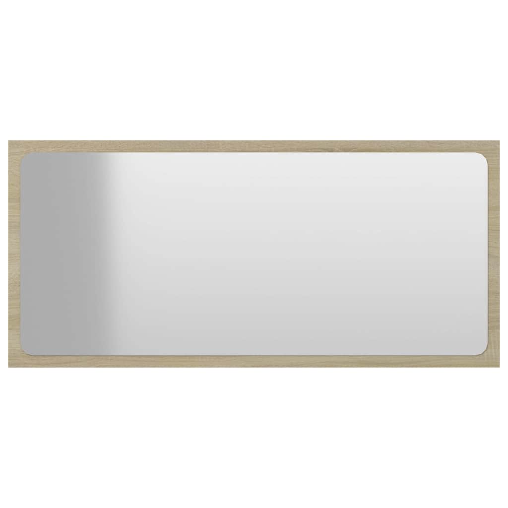 804617 vidaXL Bathroom Mirror Sonoma Oak 80x1,5x37 cm Engineered Wood