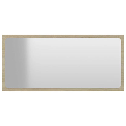 804617 vidaXL Bathroom Mirror Sonoma Oak 80x1,5x37 cm Engineered Wood