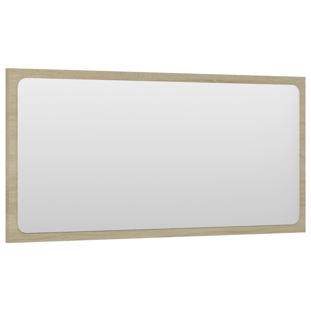 vidaXL Bathroom Mirror Sonoma Oak 80x1.5x37 cm Engineered Wood