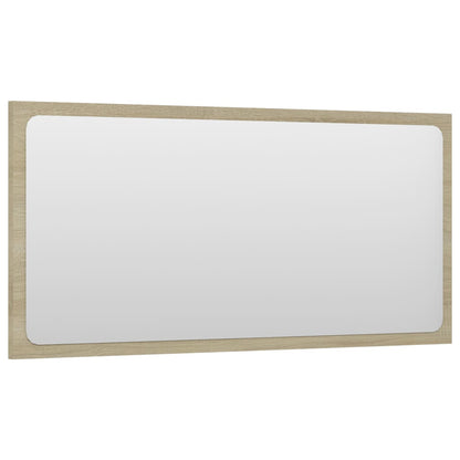 vidaXL Bathroom Mirror Sonoma Oak 80x1.5x37 cm Engineered Wood