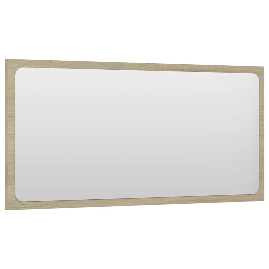 804617 vidaXL Bathroom Mirror Sonoma Oak 80x1,5x37 cm Engineered Wood