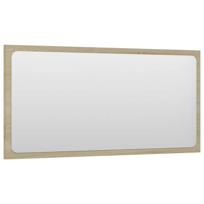 804617 vidaXL Bathroom Mirror Sonoma Oak 80x1,5x37 cm Engineered Wood
