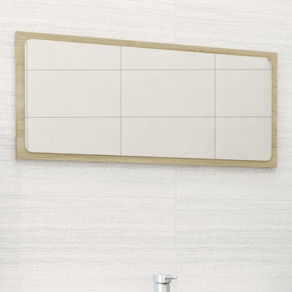 804617 vidaXL Bathroom Mirror Sonoma Oak 80x1,5x37 cm Engineered Wood