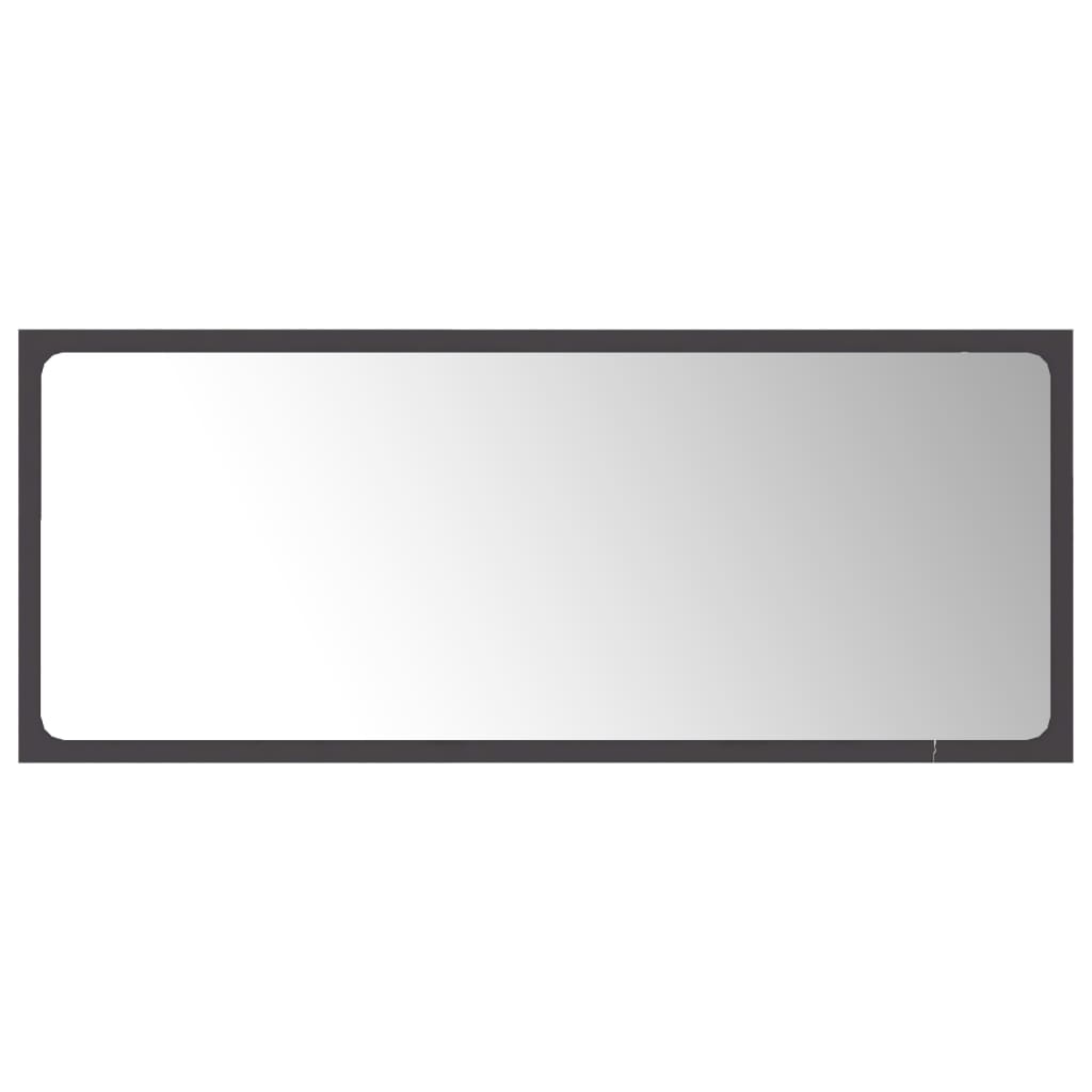 vidaXL Bathroom Mirror Grey 90x1.5x37 cm Engineered Wood
