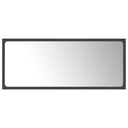 vidaXL Bathroom Mirror Grey 90x1.5x37 cm Engineered Wood