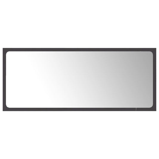 vidaXL Bathroom Mirror Grey 90x1.5x37 cm Engineered Wood