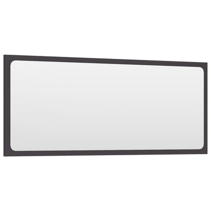 vidaXL Bathroom Mirror Grey 90x1.5x37 cm Engineered Wood