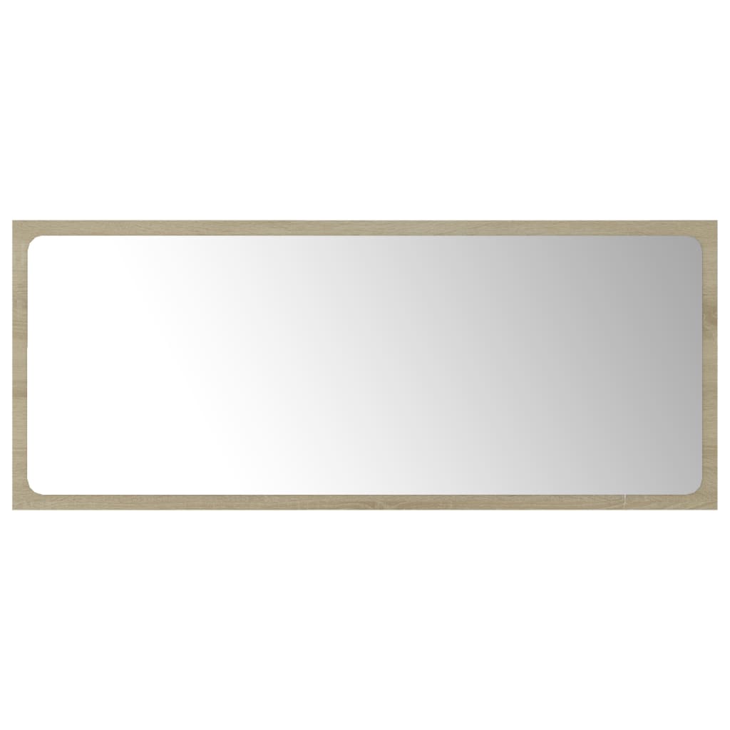 vidaXL Bathroom Mirror Sonoma Oak 90x1.5x37 cm Engineered Wood