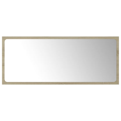 vidaXL Bathroom Mirror Sonoma Oak 90x1.5x37 cm Engineered Wood