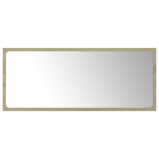 vidaXL Bathroom Mirror Sonoma Oak 90x1.5x37 cm Engineered Wood
