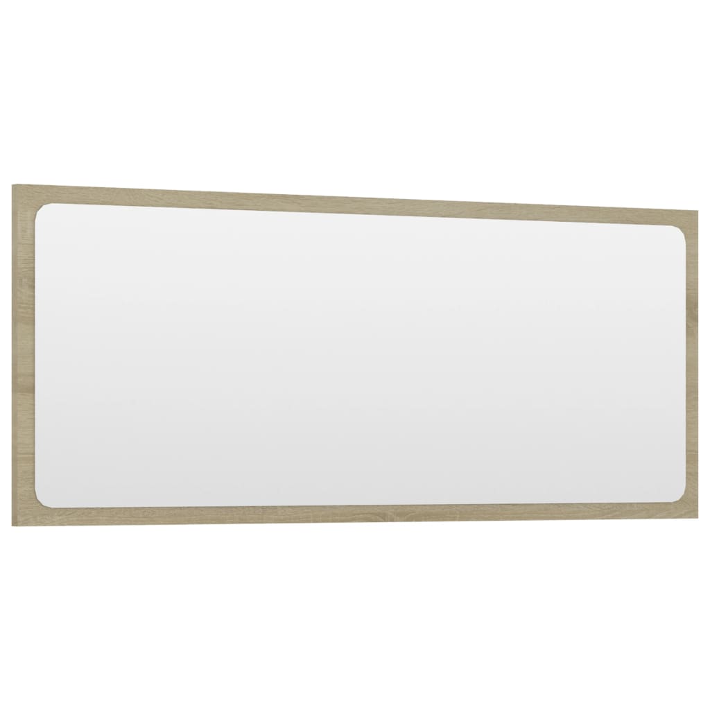 vidaXL Bathroom Mirror Sonoma Oak 90x1.5x37 cm Engineered Wood