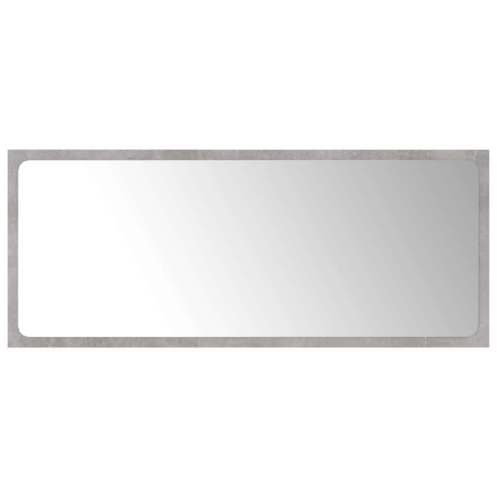 804626 vidaXL Bathroom Mirror Concrete Grey 90x1,5x37 cm Engineered Wood