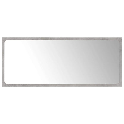 804626 vidaXL Bathroom Mirror Concrete Grey 90x1,5x37 cm Engineered Wood