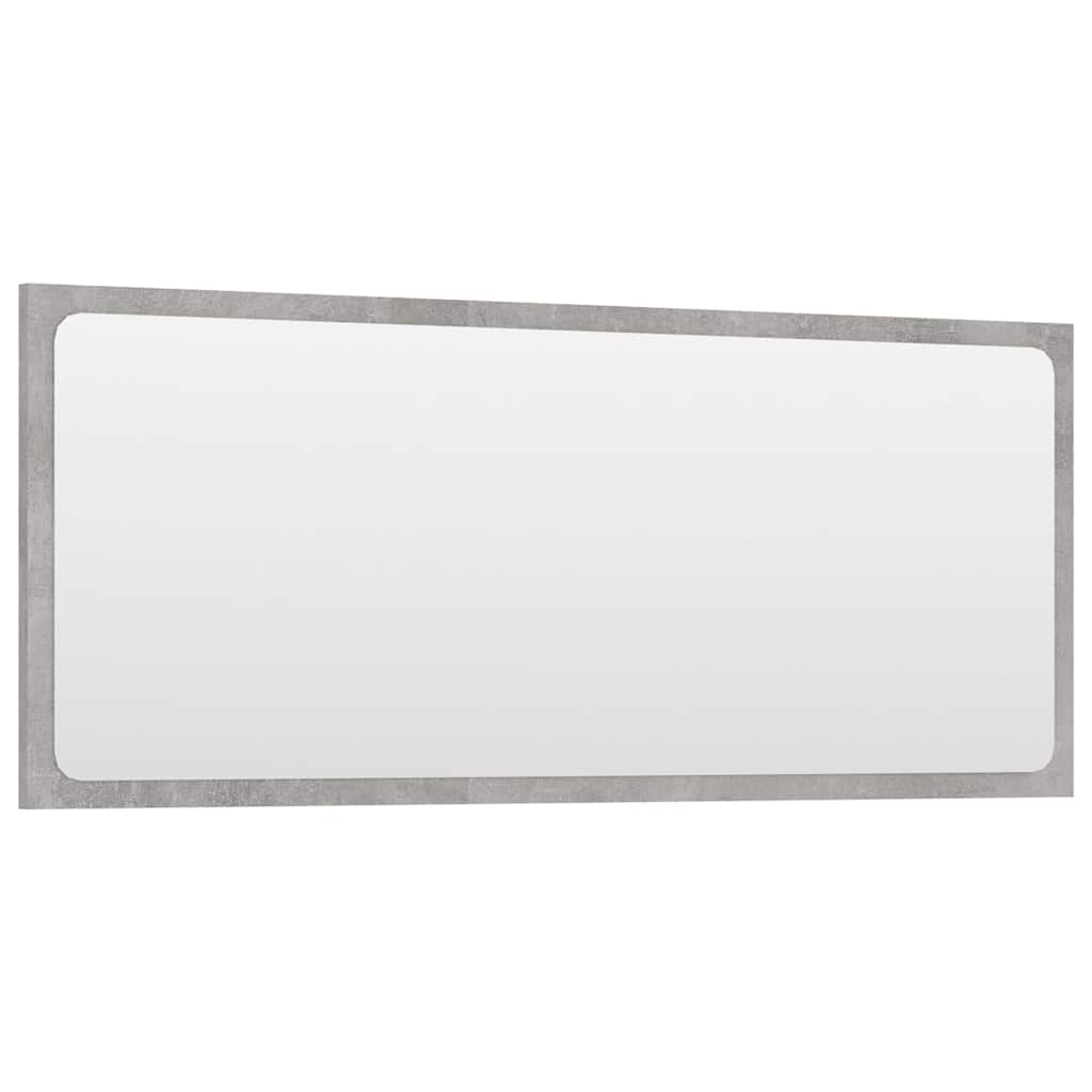 804626 vidaXL Bathroom Mirror Concrete Grey 90x1,5x37 cm Engineered Wood