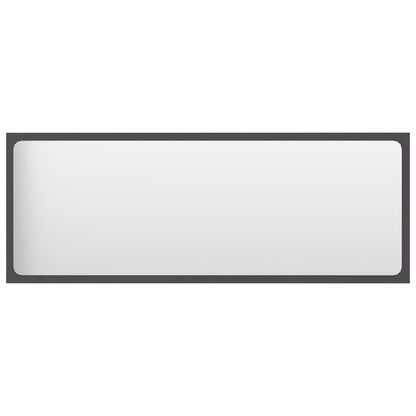 vidaXL Bathroom Mirror Grey 100x1.5x37 cm Engineered Wood