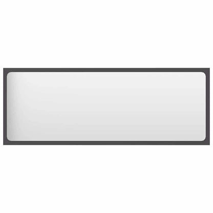 804632 vidaXL Bathroom Mirror Grey 100x1,5x37 cm Engineered Wood