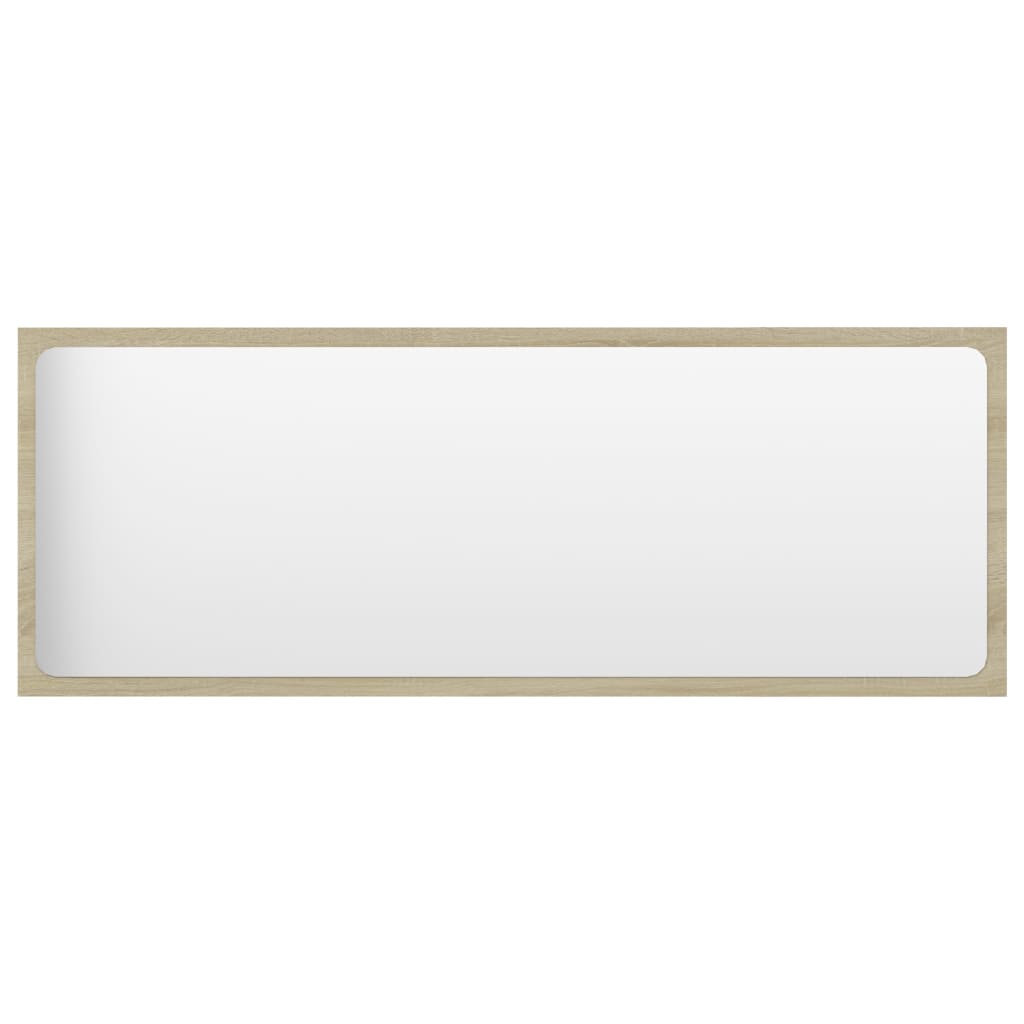 vidaXL Bathroom Mirror Sonoma Oak 100x1.5x37 cm Engineered Wood