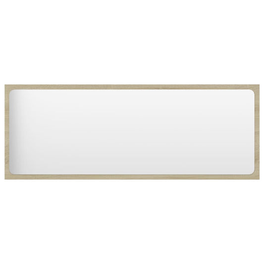 vidaXL Bathroom Mirror Sonoma Oak 100x1.5x37 cm Engineered Wood