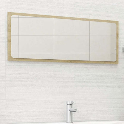 804633 vidaXL Bathroom Mirror Sonoma Oak 100x1,5x37 cm Engineered Wood