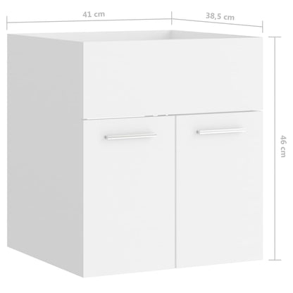 vidaXL Sink Cabinet | White | Engineered wood | Standard | Sink Cabinet