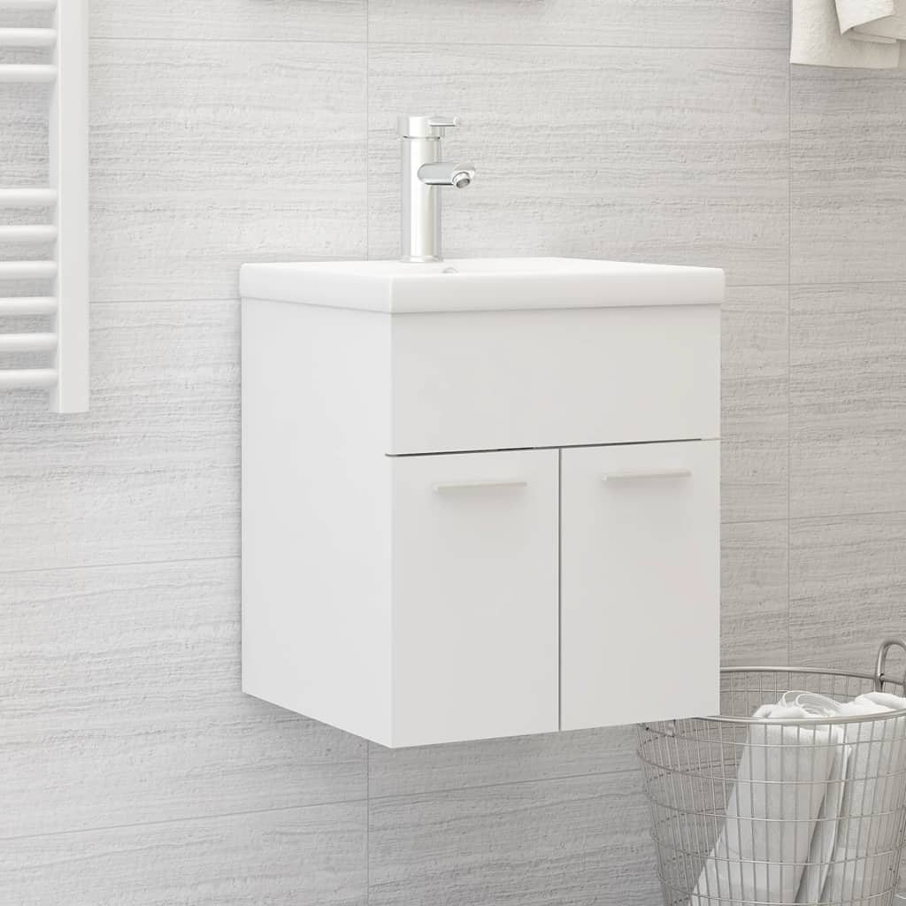vidaXL Sink Cabinet | White | Engineered wood | Standard | Sink Cabinet