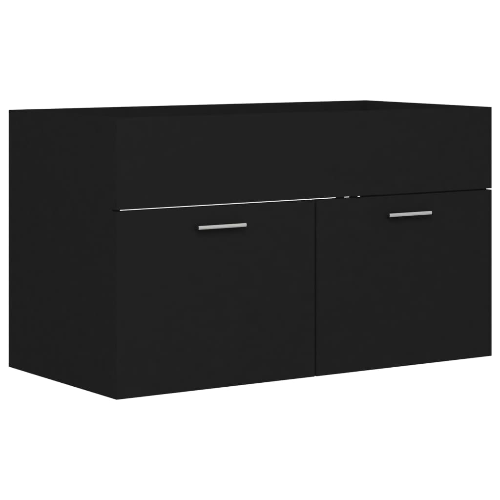 vidaXL Sink Cabinet | Black | Engineered wood | Medium | Sink Cabinet