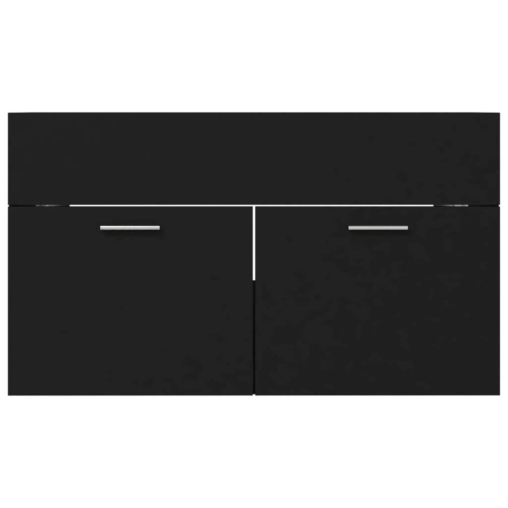 vidaXL Sink Cabinet | Black | Engineered wood | Medium | Sink Cabinet