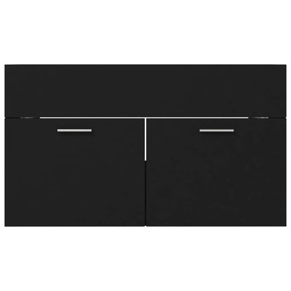 vidaXL Sink Cabinet | Black | Engineered wood | Medium | Sink Cabinet