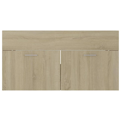 vidaXL Sink Cabinet Sonoma Oak 90x38.5x46 cm Engineered Wood