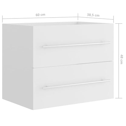 804692 vidaXL Sink Cabinet White 60x38,5x48 cm Engineered Wood