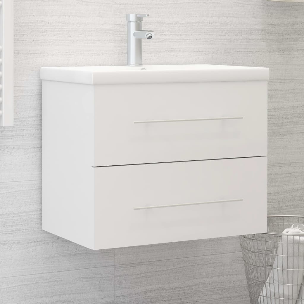 804692 vidaXL Sink Cabinet White 60x38,5x48 cm Engineered Wood