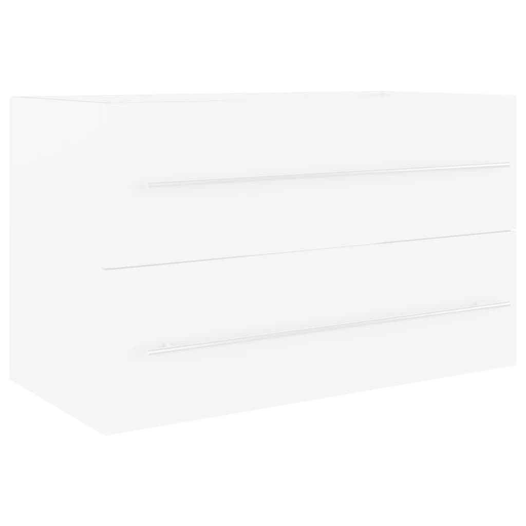vidaXL Sink Cabinet | White | Engineered wood | 80 x 38.5 x 48 cm | Sink Cabinet