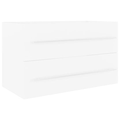 vidaXL Sink Cabinet | White | Engineered wood | 80 x 38.5 x 48 cm | Sink Cabinet