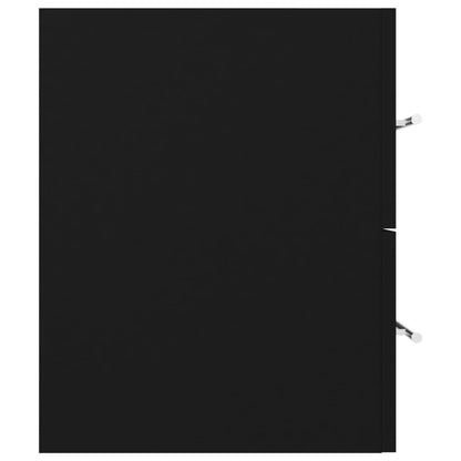 vidaXL Sink Cabinet | Black | Engineered Wood | 100 cm x 38.5 cm x 48 cm | Sleek