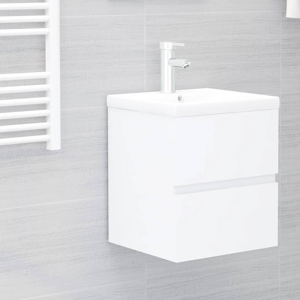 vidaXL Sink Cabinet | White | Engineered wood | Sink Cabinet | Rectangular