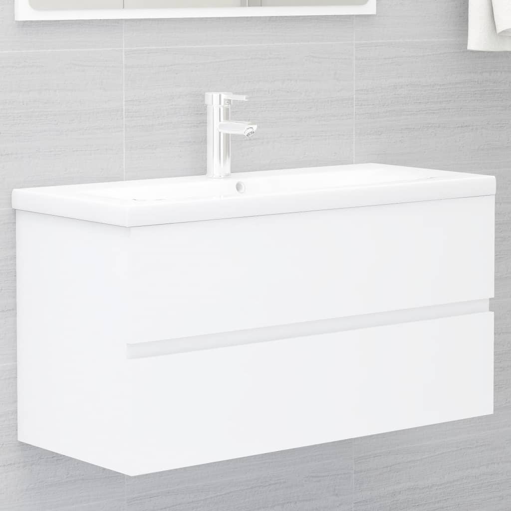 vidaXL Sink Cabinet | White | Engineered Wood | 90x38.5x45 cm | Sink Cabinet